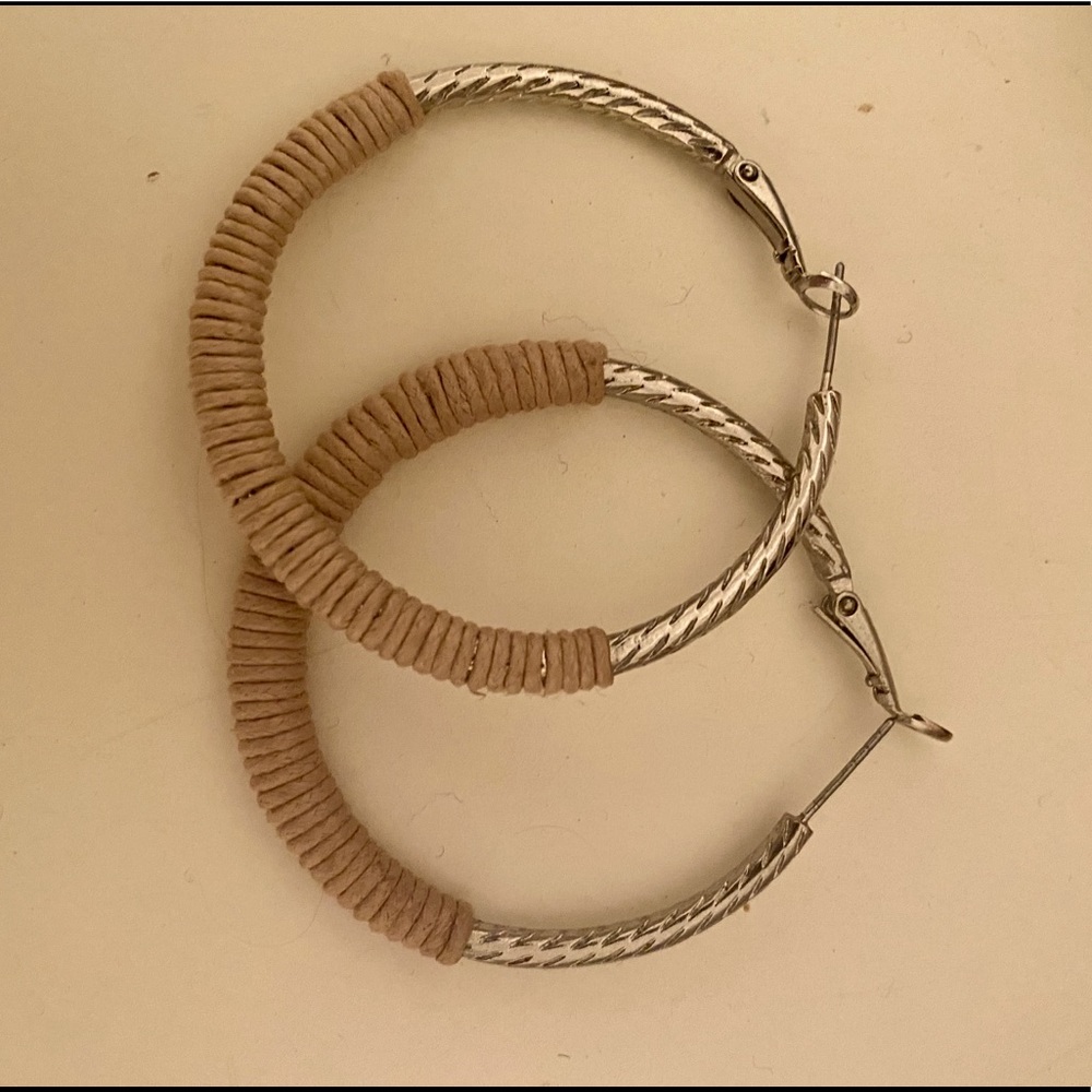 Silver hoop earrings